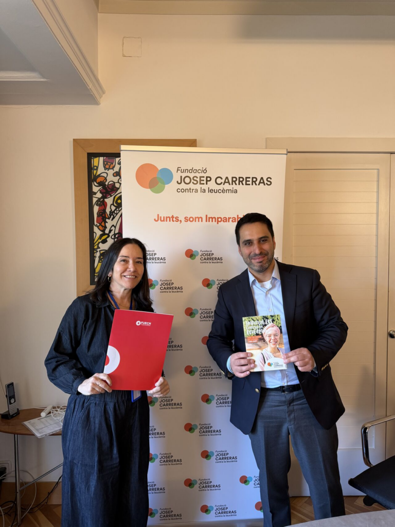 Pablo Verdugo, director ejecutivo de FUECH, en la sede de la Fundación Josep Carreras en Barcelona